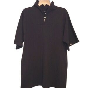 BeWear Prestige Robert Kotas Collar Button V-Neck‎ Black Tunic Woman Size: XXL